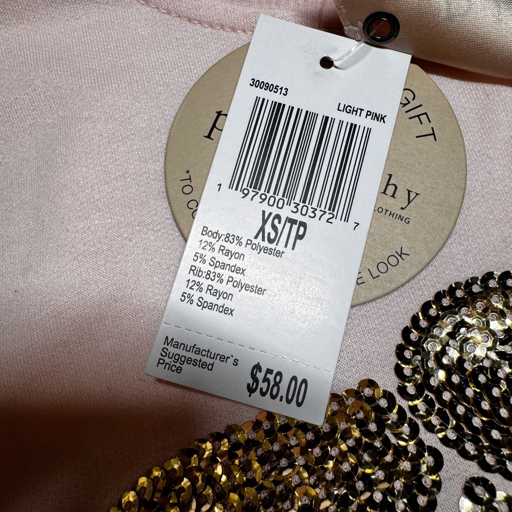 Philosophy Pink Sweatshirt with Rhinestone Bow - Picture 6 of 10